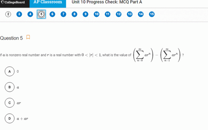 Ap calculus unit 5 progress check mcq part c